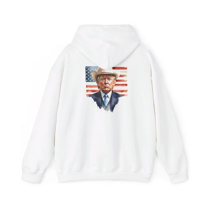 Cowboy Vote Trump Print Hooded Sweatshirt