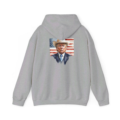 Cowboy Vote Trump Print Hooded Sweatshirt