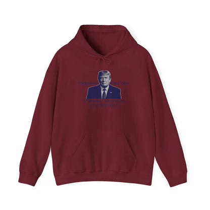 I'm Looking For A Man In Finance Trump Print Hooded Sweatshirt - Blue 2