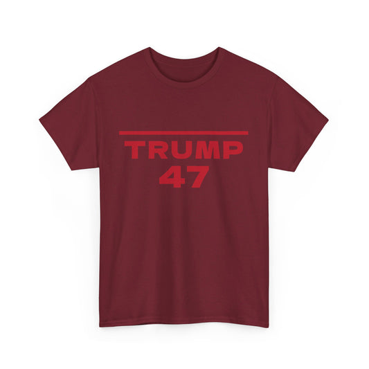 Trump 47 Unisex Cotton Print T-Shirt - Red