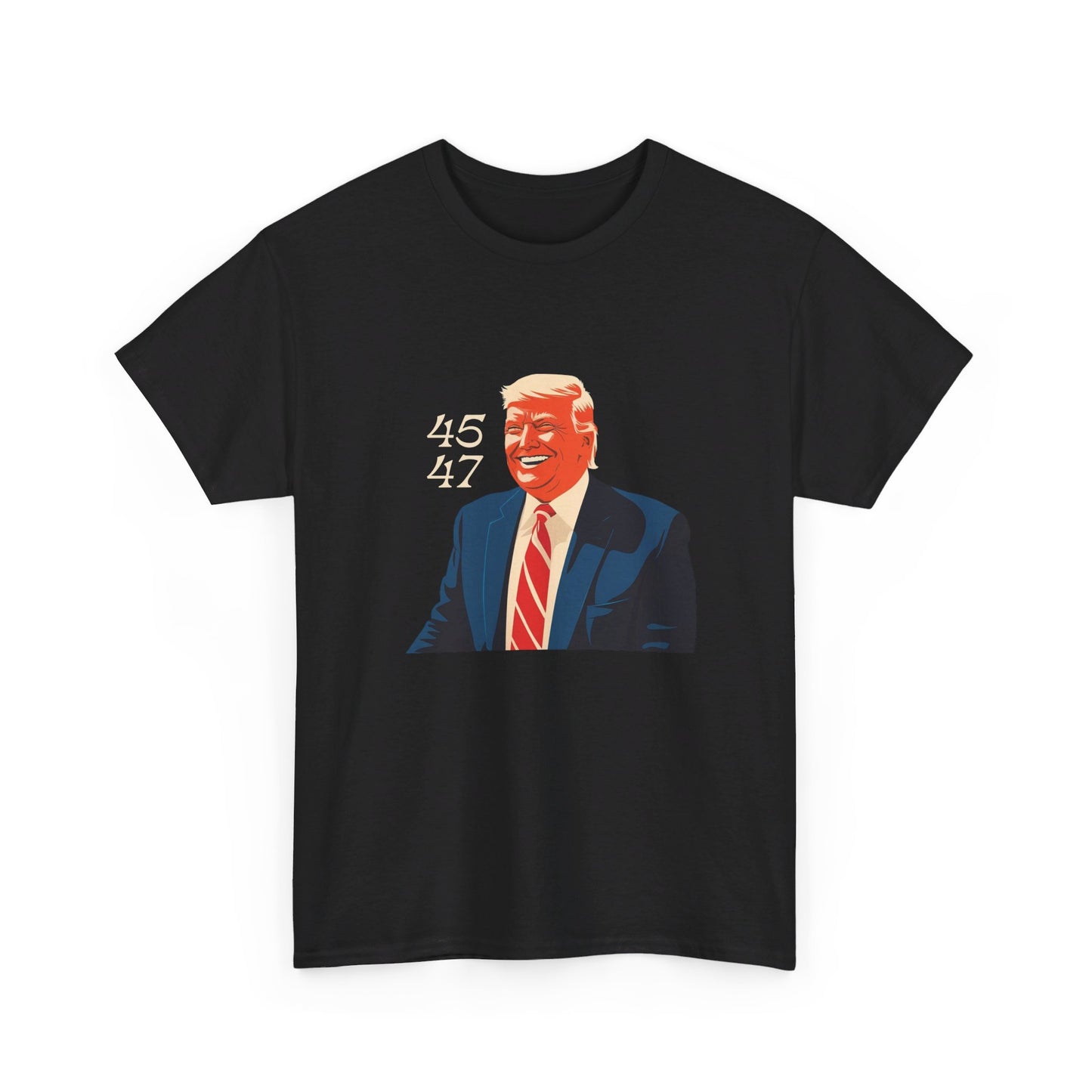 Trump 45 & 47 Unisex Cotton Print T-Shirt - Color