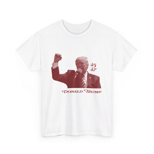 Trump 45 & 47 Unisex Cotton Print T-Shirt - Red