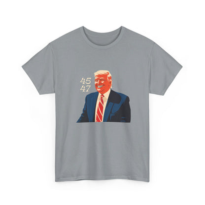 Trump 45 & 47 Unisex Cotton Print T-Shirt - Color