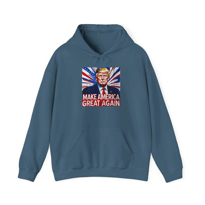 MAGA Trump Unisex Print Hooded Sweatshirt - One