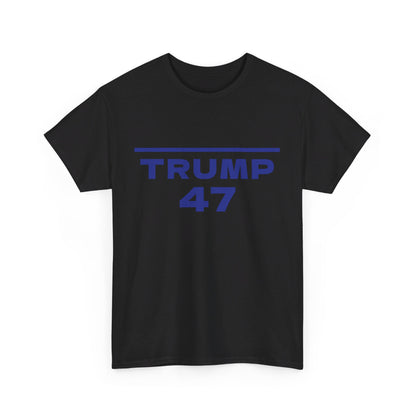 Trump 47 Unisex Cotton Print T-Shirt - Blue