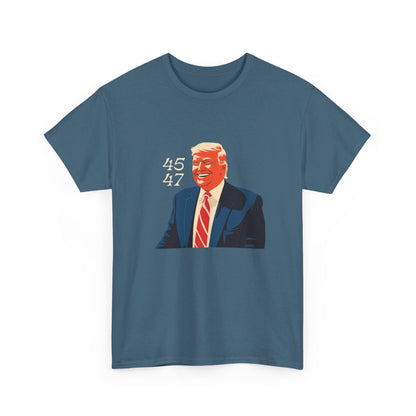 Trump 45 & 47 Unisex Cotton Print T-Shirt - Color