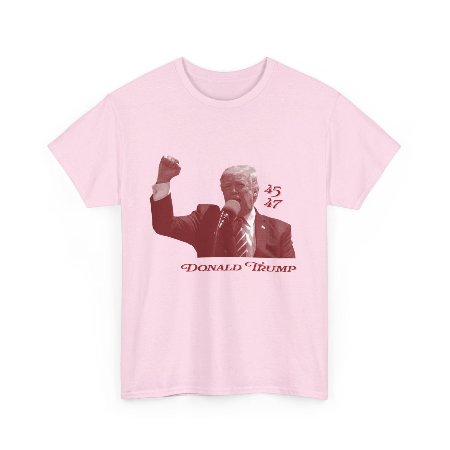 Trump 45 & 47 Unisex Cotton Print T-Shirt - Red