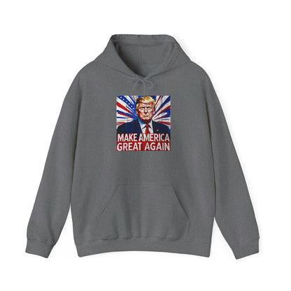 MAGA Trump Unisex Print Hooded Sweatshirt - One