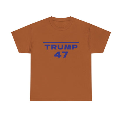 Trump 47 Unisex Cotton Print T-Shirt - Blue