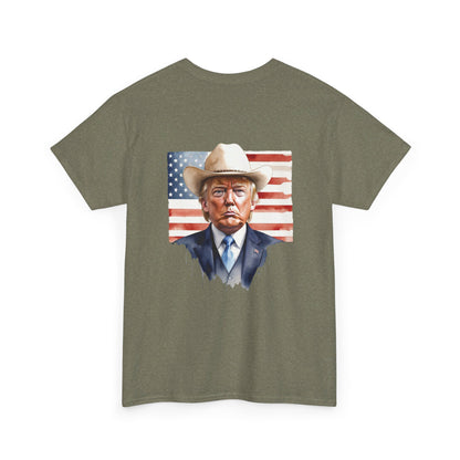 Cowboy Vote Trump Unisex Cotton Double Sided Print T-Shirt