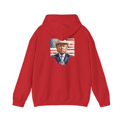 Cowboy Vote Trump Print Hooded Sweatshirt