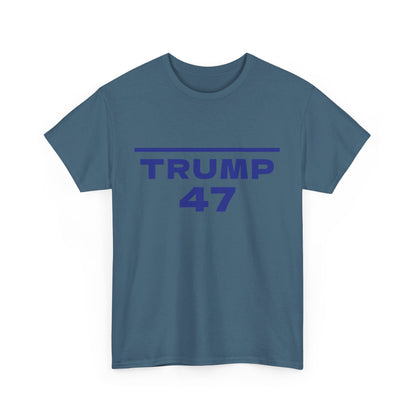 Trump 47 Unisex Cotton Print T-Shirt - Blue