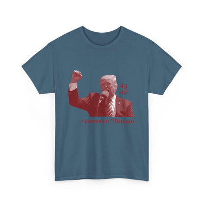 Trump 45 & 47 Unisex Cotton Print T-Shirt - Red