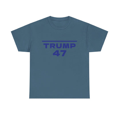 Trump 47 Unisex Cotton Print T-Shirt - Blue