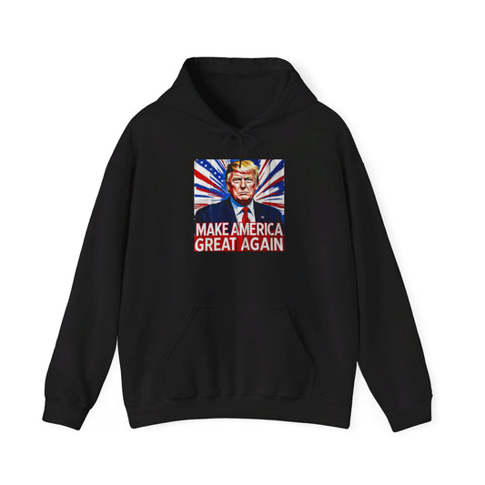 MAGA Trump Unisex Print Hooded Sweatshirt - One