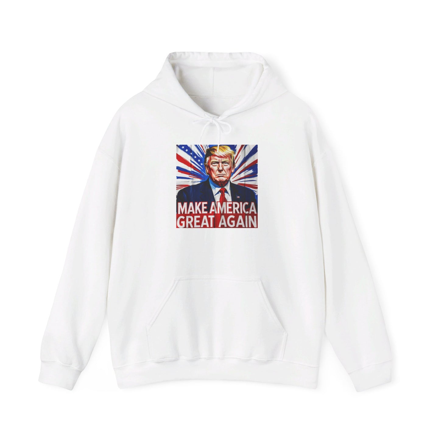 MAGA Trump Unisex Print Hooded Sweatshirt - One