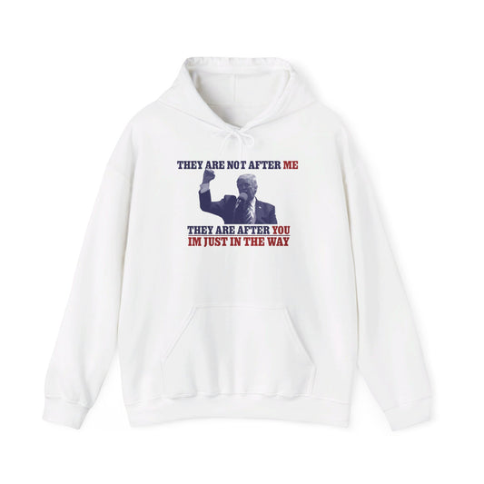 They Are Not After Me Trump Unisex Print Hooded Sweatshirt