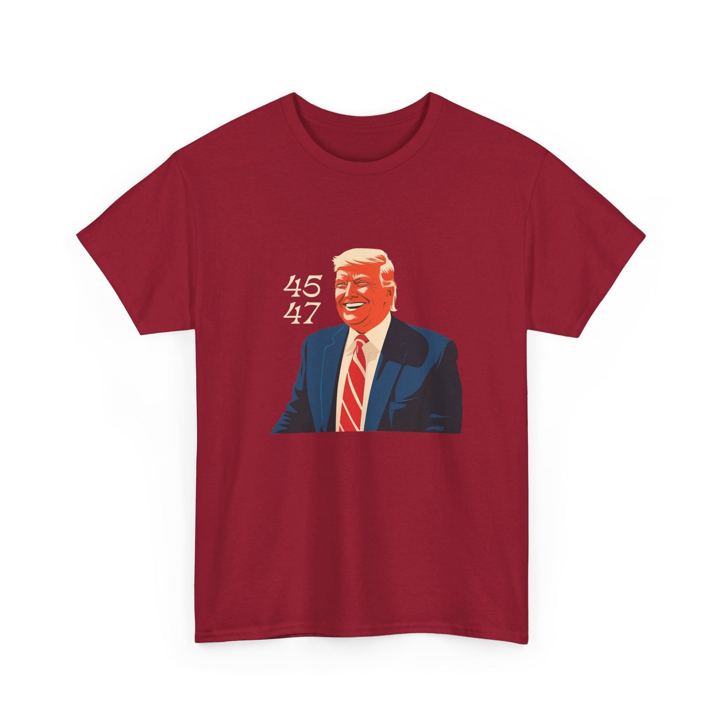 Trump 45 & 47 Unisex Cotton Print T-Shirt - Color