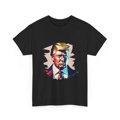 Illustrated Trump Unisex Cotton Print T-Shirt