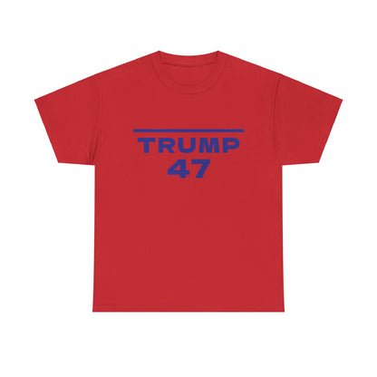 Trump 47 Unisex Cotton Print T-Shirt - Blue