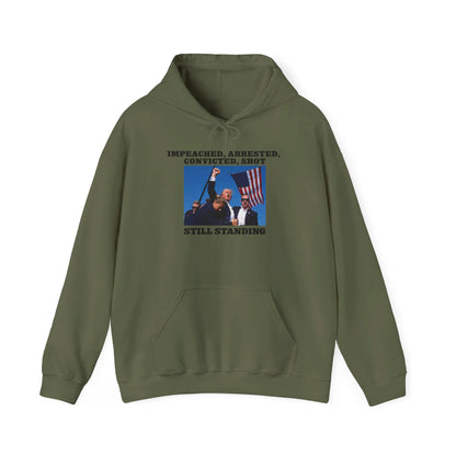 Still Standing Trump Unisex Print Hooded Sweatshirt