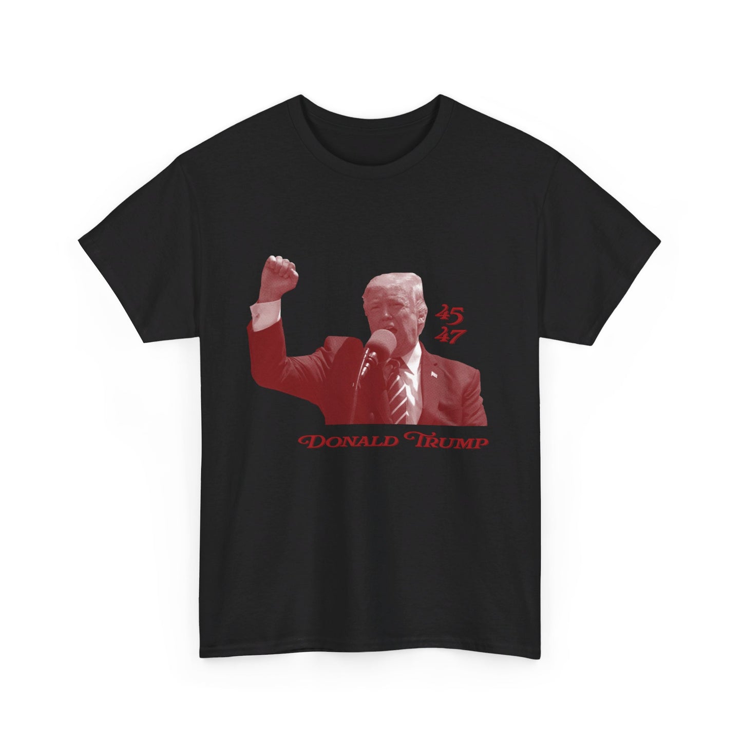 Trump 45 & 47 Unisex Cotton Print T-Shirt - Red