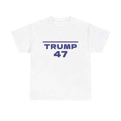 Trump 47 Unisex Cotton Print T-Shirt - Blue