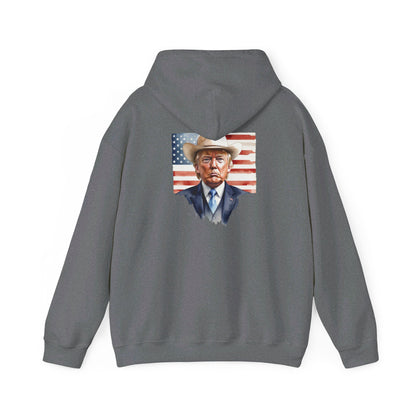 Cowboy Vote Trump Print Hooded Sweatshirt