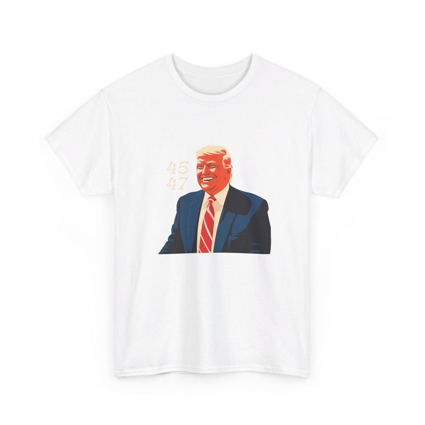 Trump 45 & 47 Unisex Cotton Print T-Shirt - Color