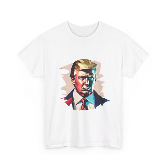 Illustrated Trump Unisex Cotton Print T-Shirt