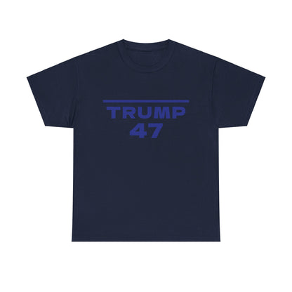 Trump 47 Unisex Cotton Print T-Shirt - Blue