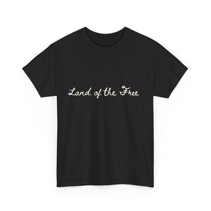 Land of The Free Trump Unisex Cotton Double Sided Print T-Shirt