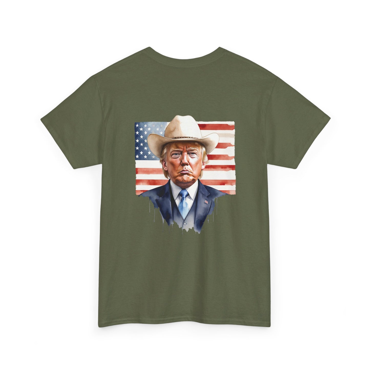 Cowboy Vote Trump Unisex Cotton Double Sided Print T-Shirt